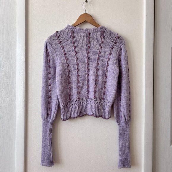 Zara Metallic Thread Knit Sweater in Lilac - Picture 9 of 10